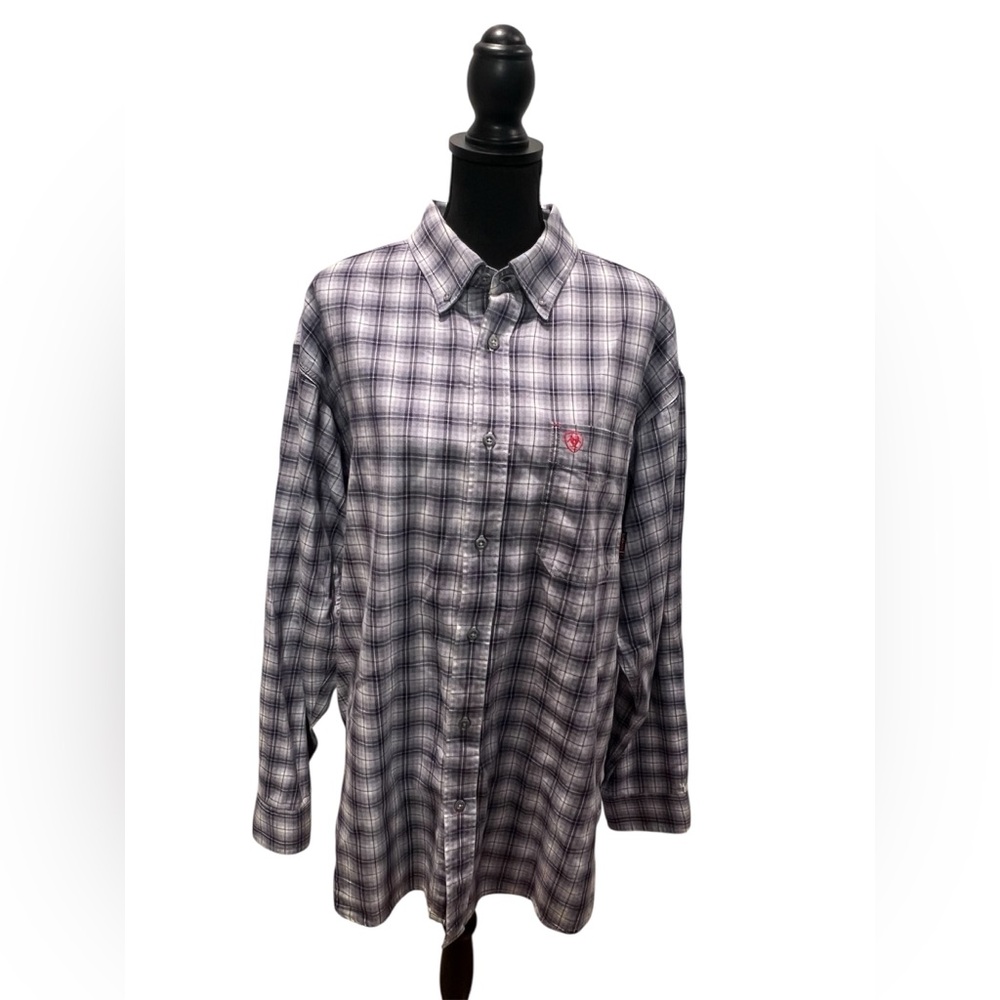 Ariat Men's Long-sleeve FR Button-down Shirt-Size XL